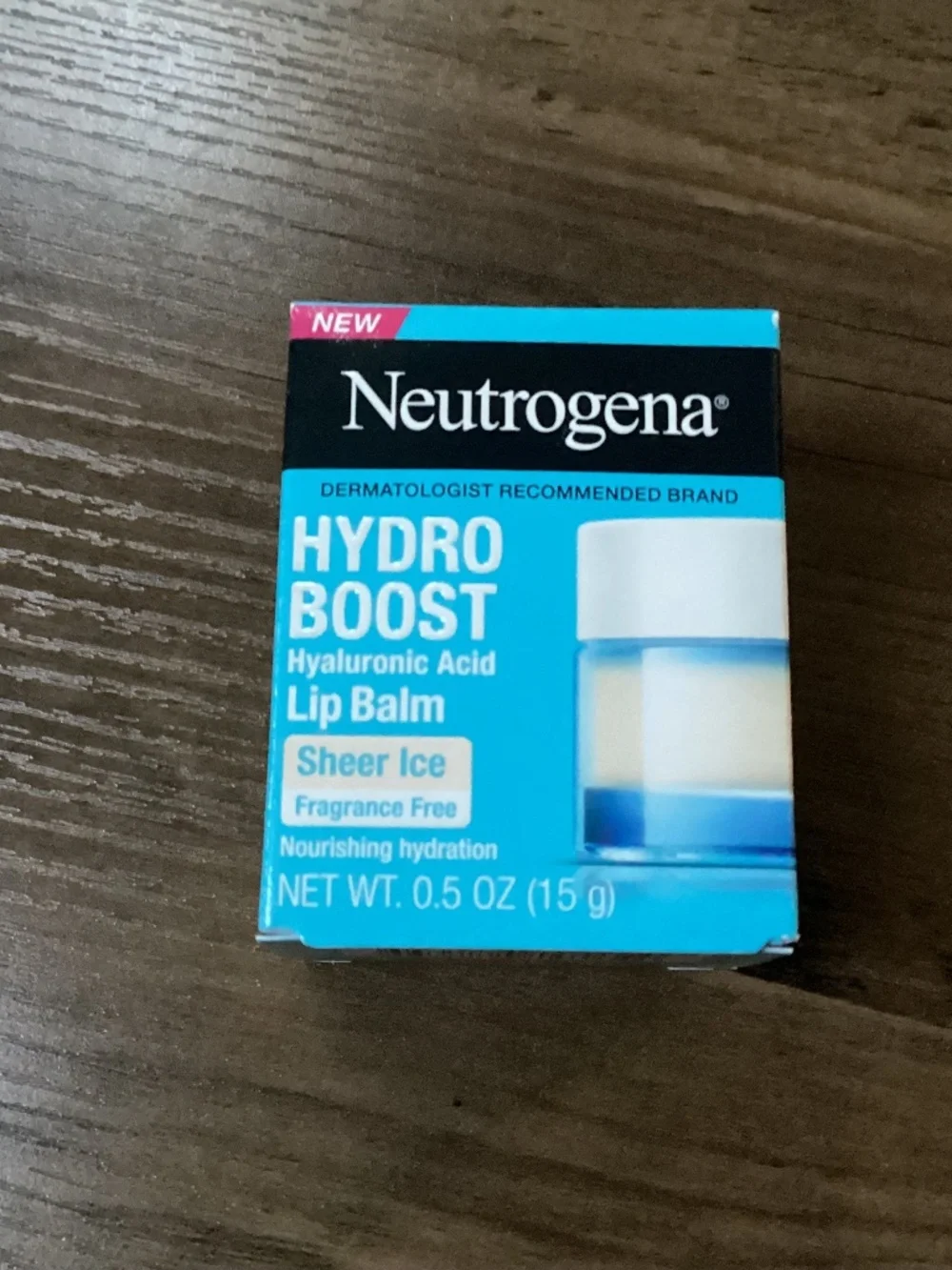 Neutrogena Hydro Boost Hyaluronic Acid Lip Balm Sheer Ice Fragrance Free New 15g